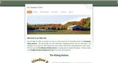 Desktop Screenshot of foxmeadowridingschool.com