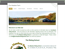 Tablet Screenshot of foxmeadowridingschool.com